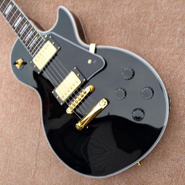 Guitar recording video appreciation custom mahogany black lpcustom electric guitar gold hardware