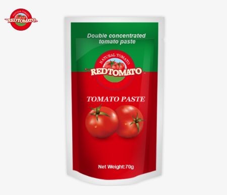 Buy High-Quality Tomato Paste Sachets Available In Both Flat And Stand-Up Designs Double Concentrated And Weighing 70g at wholesale prices