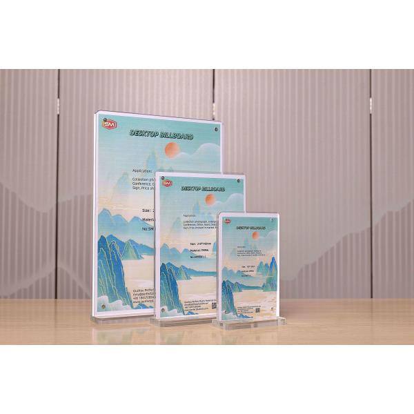 Buy A4 Horizontal Desktop T Shape Magnetic Acrylic Sign Holder at wholesale prices