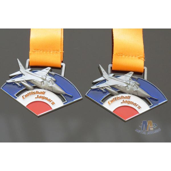 Kids School Awards Soft Enamel Gold Silver Metal Medals Half Marathon Medallion