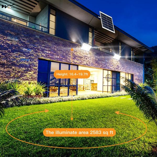 Solar Safety Street Light 100W LED Floodlight with Remote Control and IP67 Waterproof