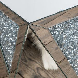 Unique Diamond shape Coffee Table with Crushed Diamonds Inlay