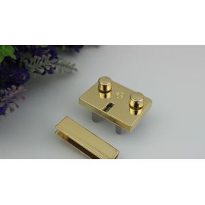 Handbag hardware suppliers wholesale light gold metal push lock