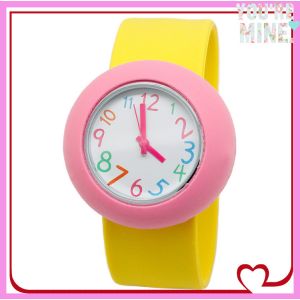 China 2014 Fashion wholesale adults kids silicone slap watches with snap band on sale