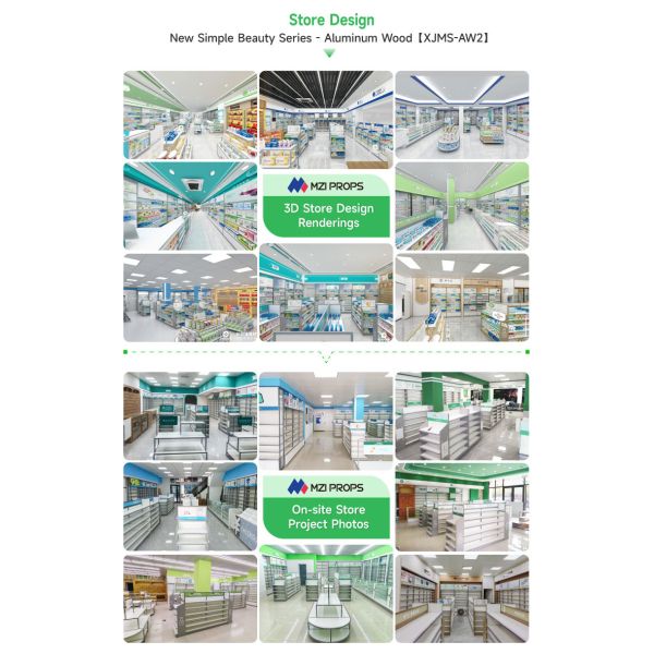 03-GJZYS003 Customized drugstore pharmacy medical led lighting decoration pharmacy store decoration for Drugstore Store Display Furniture