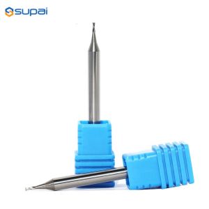 2 Teeth Micro Grain Milling Cutter 50mm Overall Length