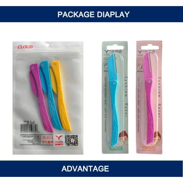 Various Colors Mini Eyebrow Razor 3 Pieces Safety Eyebrows Makeup Knife