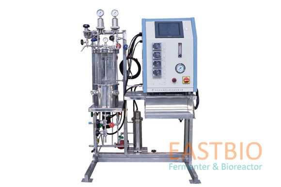 Buy Automatic Control Glass Fermenter 3L 5L 7L Floor Stand Digital Driver High Efficiency at wholesale prices