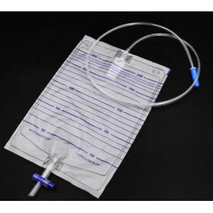 Factory Price 2000ml PVC Medical Urine Drainage Bag With T-Type Valve Anti