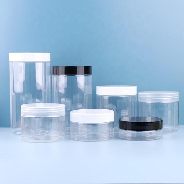 Snacks Dried Fruit Kitchen Storage Clear Plastic PET Jar With Lids