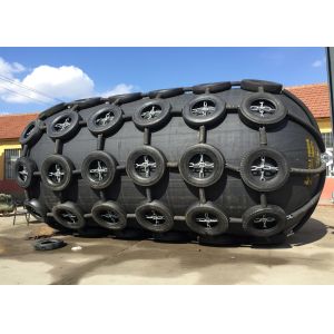 Quality 50Kpa Pneumatic Rubber Fender Yokohama Fenders With Tire Chain Net for sale