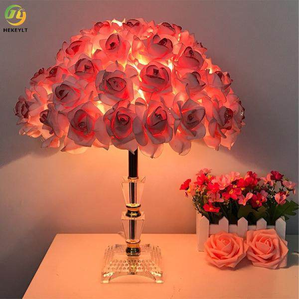 Buy L33 X H42CM Rose Table Lamp For Wedding Bedroom Bedside at wholesale prices