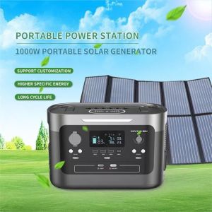 1000WH Solar Portable Power Station USB DC AC 1000W Lithium Battery Bank