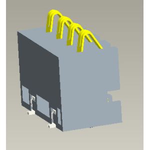 Quality Pitch 2.5mm Battery Connector SMT Type H=6.7mm 4Pin With Pegs for sale
