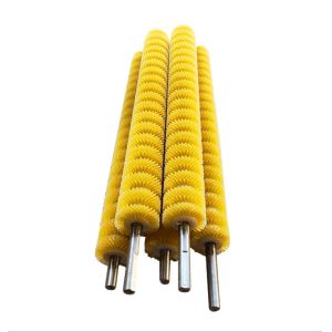 China 1000mm Soft Bristle Polishing Cylinder Rotary Brush Galvanized Metal Base on sale