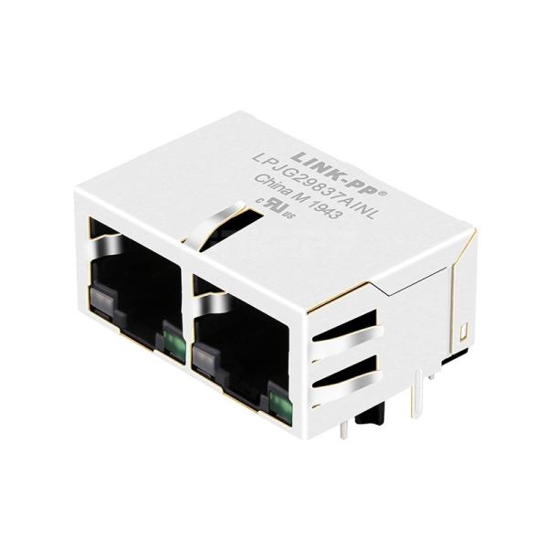 Buy Pulse JXG0-0129NL Compatible LINK-PP LPJG29837AINL 10/100/1000 Base-T Tab Up Yellow&Green/Green LED 1x2 Port RJ45 FastJacks at wholesale prices