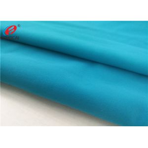 Blue Color Warp Knitted Nylon Spandex Fabric / Four Way Stretch Swimwear Fabric