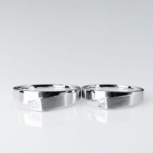 China Square Diamond Customizable 10g His And Hers Wedding Rings on sale