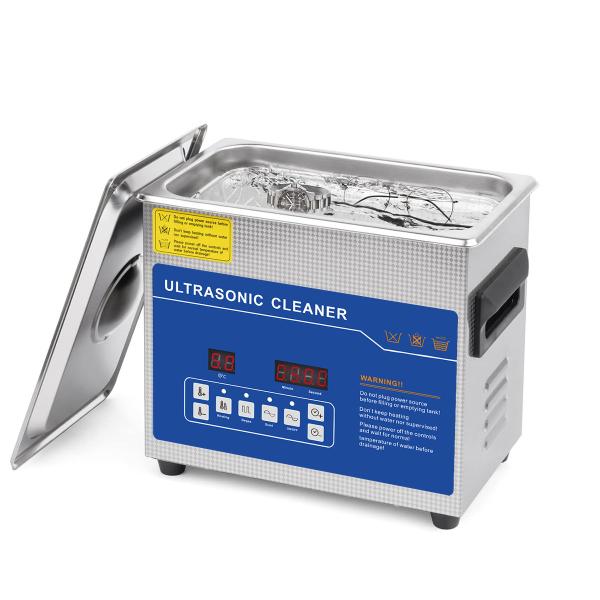 3L Digital Ultrasonic Cleaner Stainless Steel Dual-Frequency with Heater & Timer