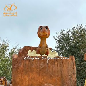 Simulated Electric Animatronic Velociraptor Dinosaur Model for Entertainment