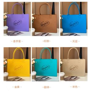 New Style Fashion Canvas Tote Bag With Long Rope Handle Colorful Laminated