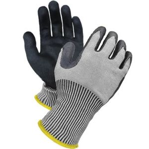 Microfoam Nitrile A5 Cut Resistant Gloves Black Protective Gloves For Cutting