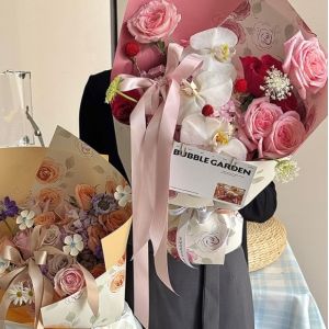 Mother's Day Eternal Night Starry River flower wrapping paper, thickened rose