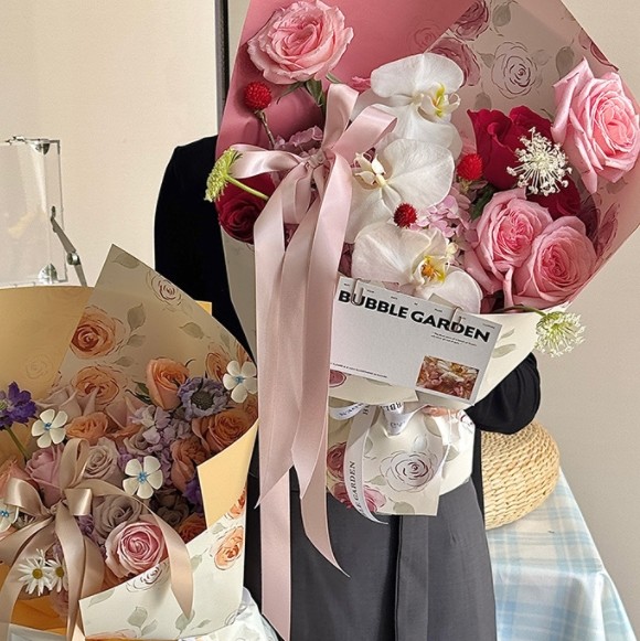 Mother's Day Eternal Night Starry River flower wrapping paper, thickened rose