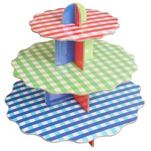 Personalised Cardboard Cake Stand Down Packing For Advertisement / Promotion