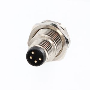 Circular Connector Board End Series M8 4Pin Panel Socket Connector Panel Flange