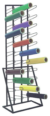 Buy 44 Vinyl Rolling Industrial Metal Display Stands with Wire Arms at wholesale prices