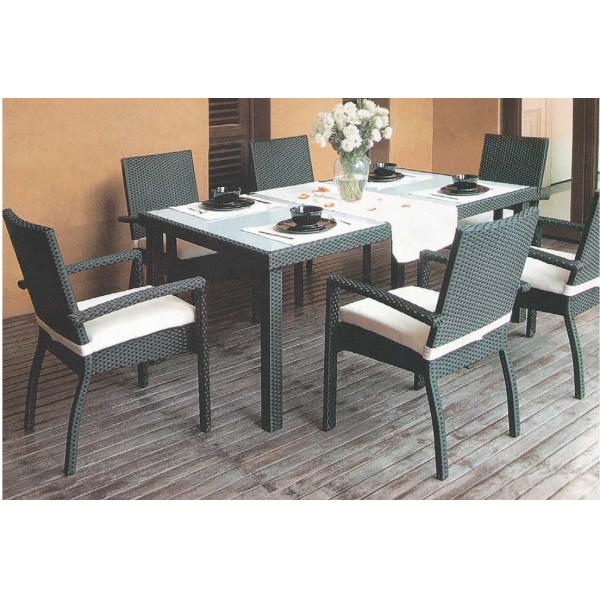 Buy YLX-RN-046 Black Rattan Chair with White Cushion at wholesale prices