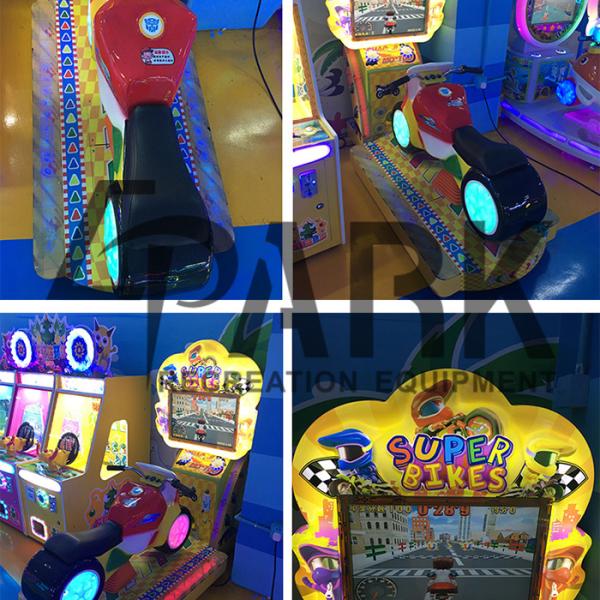 English Version 80W Motorcycle Arcade Machine 1 Player 17 Racing Maps 6 View