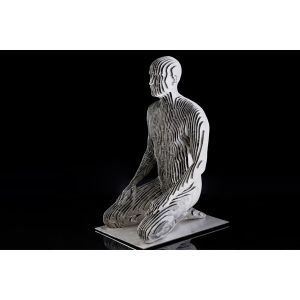 Modern Brushed Stainless Steel 316 Kneeling Man Statue