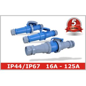 16A 32A 125A Waterproof Extension Socket Industrial Coupler IP44 IP67