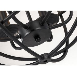 Vintage Iron Chandelier Lighting Black Retro Lustre Industriel Orb chandelier(WH