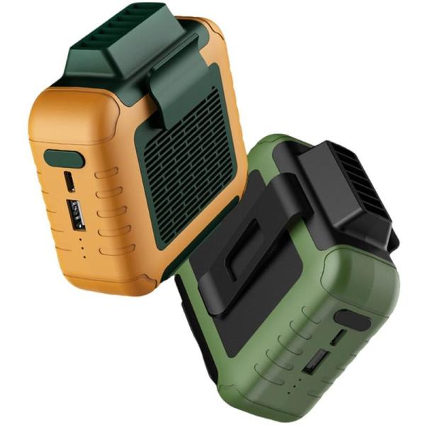Buy Outdoor Mini Waist Fan 6000mah Battery Powered ABS TPU Housing at wholesale prices