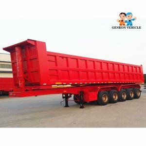 Quality Air Suspension Pull Behind Q235 37m3 40 Foot Dump Trailer for sale