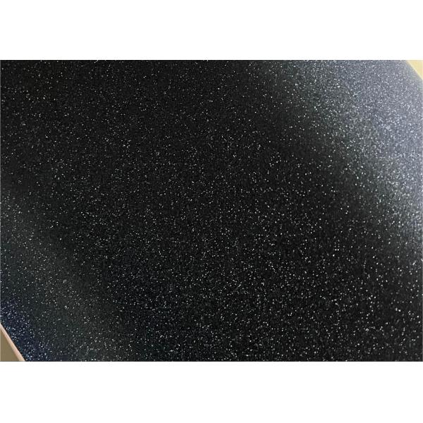 Decorative packaging film with a black glossy laminate finish that is less than