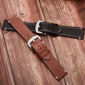 Quality 2020 vintage cowhide strap leather double-sided first layer leather soft 18/19/20/21 / 22mm for sale