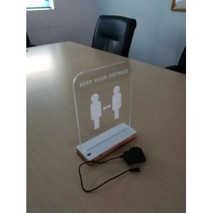 Acrylic Electronic Distance Remaining Board With Wooden Base