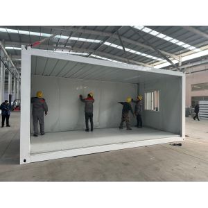 Steel Office 40 Ft Folding Container Home with Sandwich Panel and Folding Design