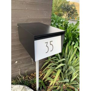 All-Season Matte Black Townhouse Outside Mailboxes with Practicality and