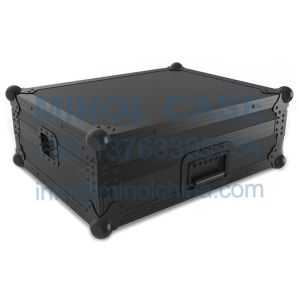 Controller Flight Case Workstation Black Aluminum Hard Flight Case