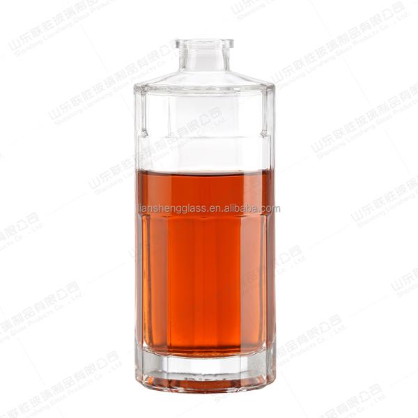 Transparent Wine Glass Bottle 250ml 500ml 700ml for Glass Bottle Surface Handling