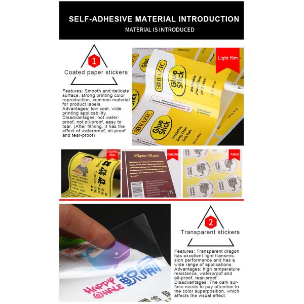 Custom Printed Logo Labels for Packaging Waterproof Sticker Printing Roll Label Round Stickers