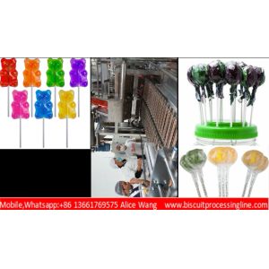 Quality A to Z Lollipop Production Line Process Machine Custom Boni Bear Hear Mikey Rose Shaped 150kg/H 300kg/H for sale