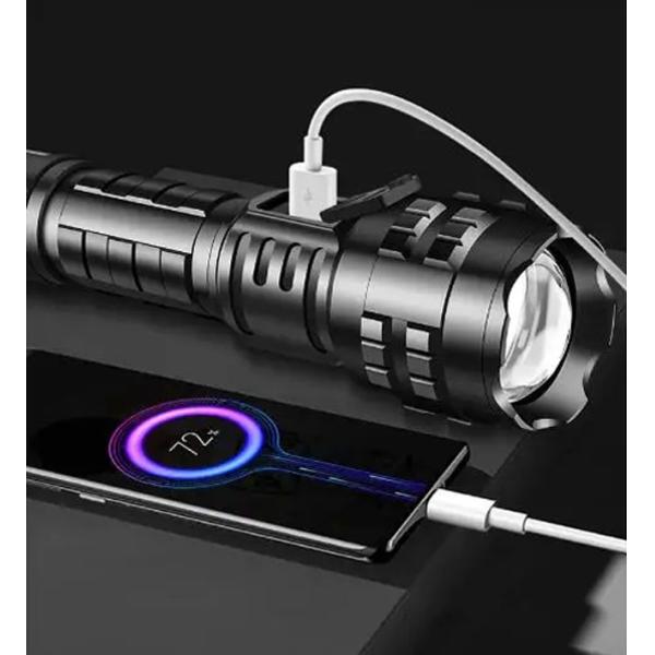 Digital Display Aluminum Alloy LED Flash light Outdoor Long Range Zoom IP65