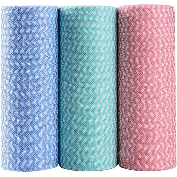 Household Non Woven Kitchen Towels Roll Disposable Multiscene