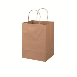Custom Offset Printing Kraft Paper Gift Bag With Twisted Handle